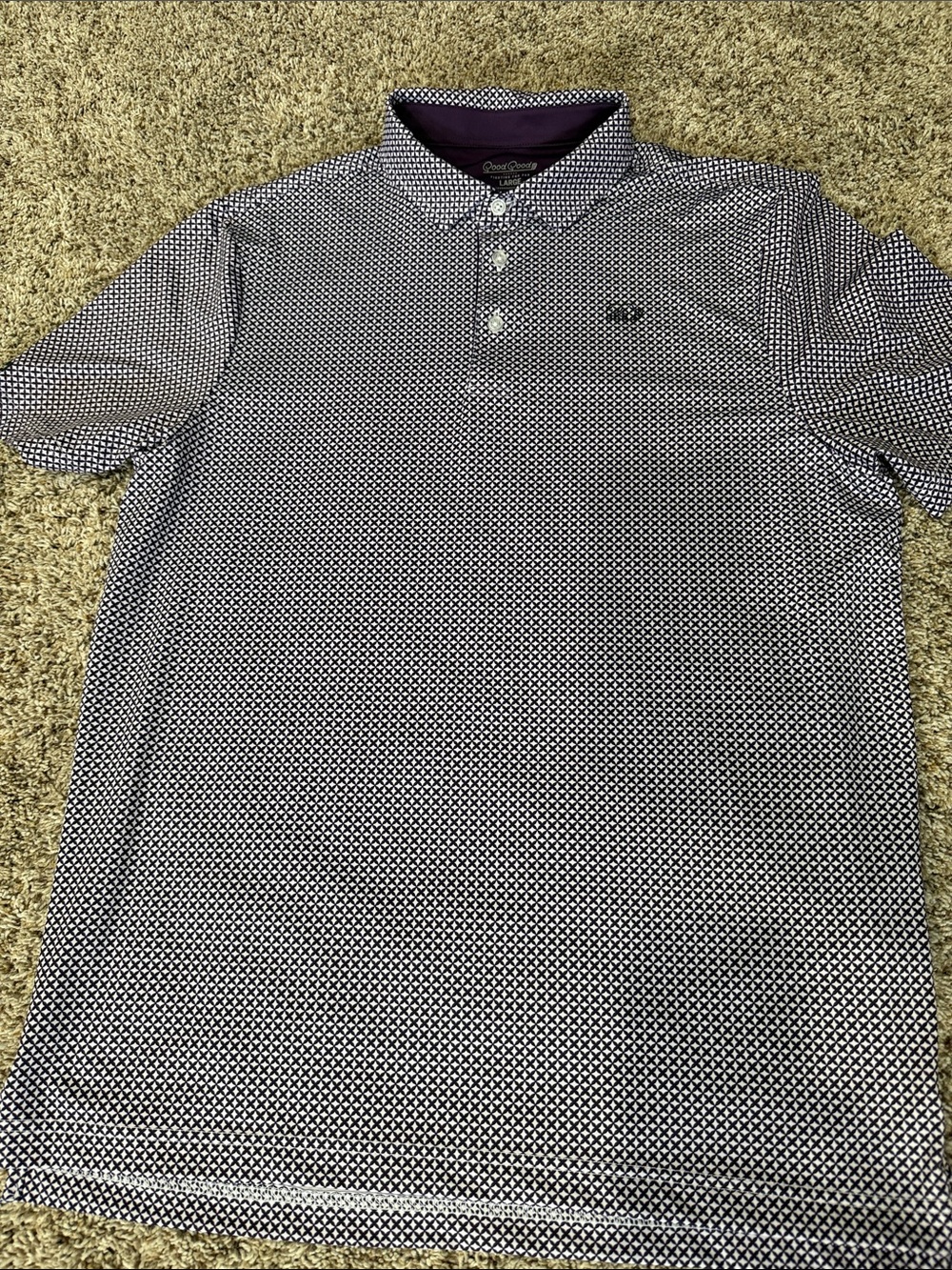 Good Good Golf Purple Micro-Pattern Poli Size Large